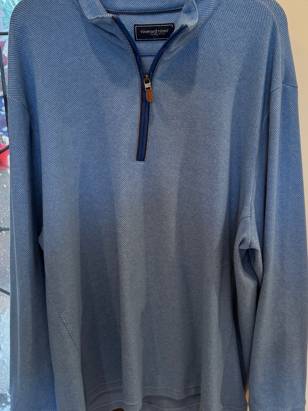 Vineyard Vines Men’s Sky Blue Half-Zip Pullover Sweater